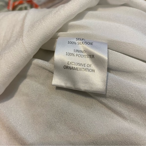 Tanya Taylor Goldie Striped Colorblock Patchwork V-Neck Handkerchief Midi Dress - Picture 13 of 14